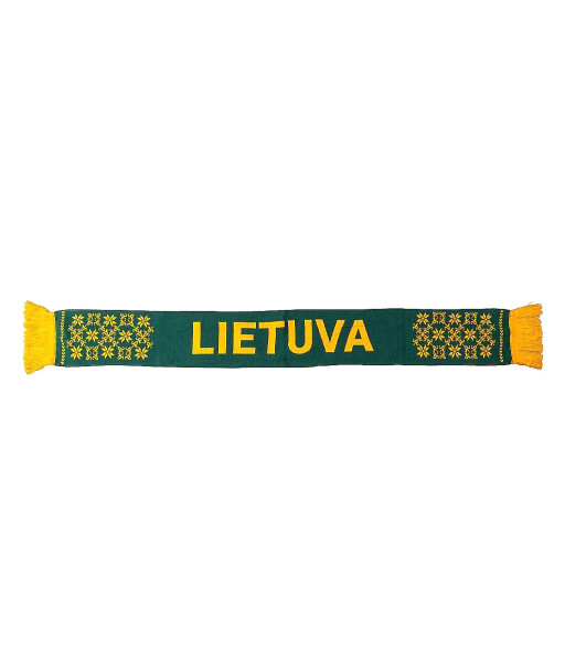 Megztas šalikas LIETUVA su lietuviškais raštais